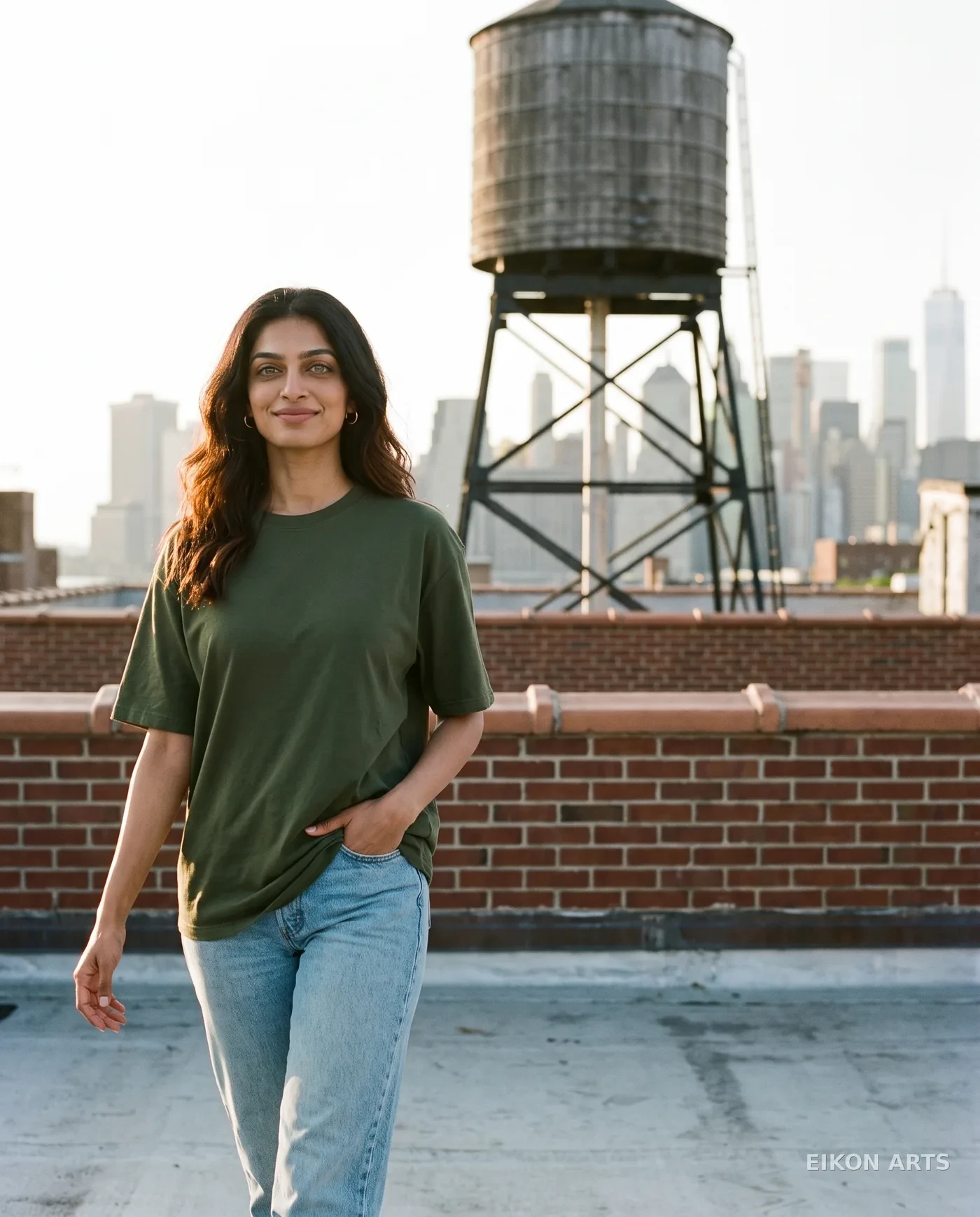 Anna — golden hour rooftop