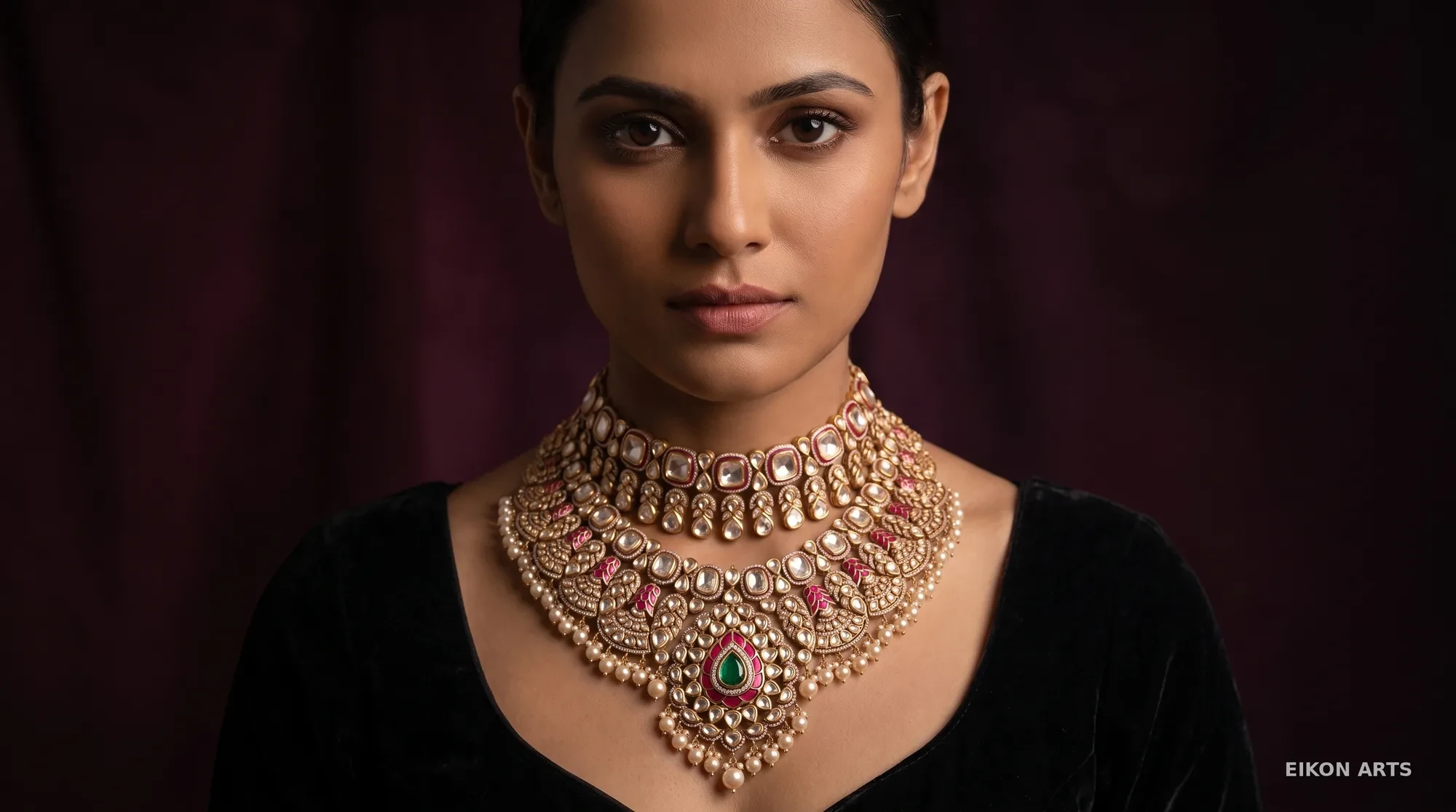 Aura Bridal — the necklace, worn